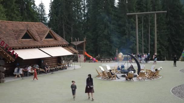 Bukovel Ucraina Agosto 2021 Splendida Vista Una Località Turistica Sulle — Video Stock