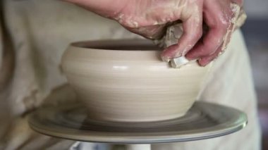 çömlekçi toprak küçük kap sculpts