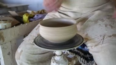 çömlekçi toprak küçük kap sculpts