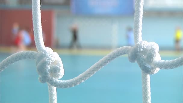 Las mujeres juegan en balonmano — Vídeo de stock