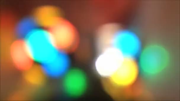 五颜六色的灯光在迪斯科 — 图库视频影像
