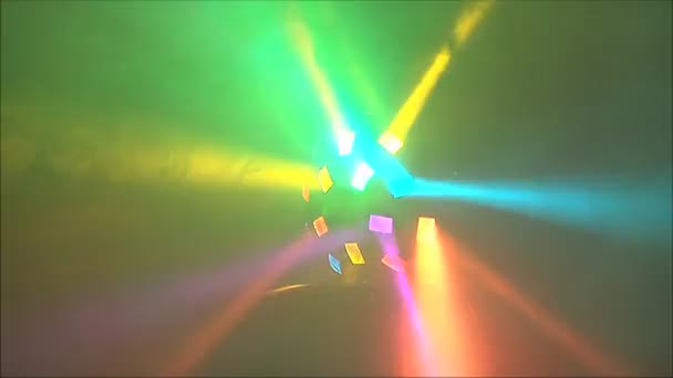 Colorful lights at the disco — Stock Video