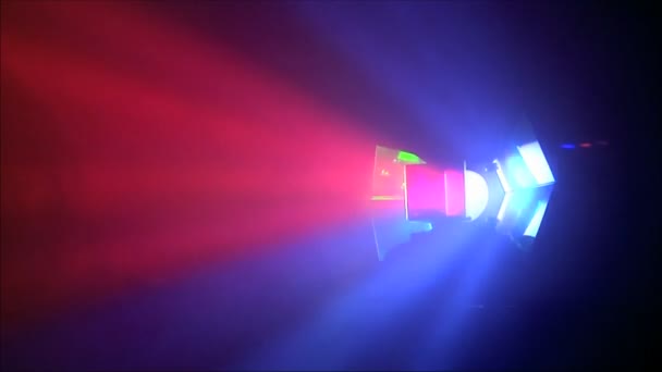 Bunte Lichter in der Disco — Stockvideo