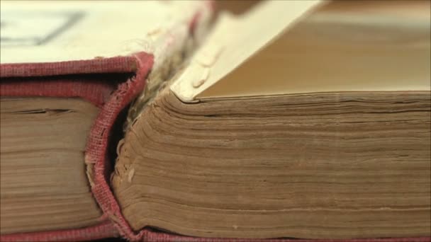 Libro più antico della biblioteca — Video Stock