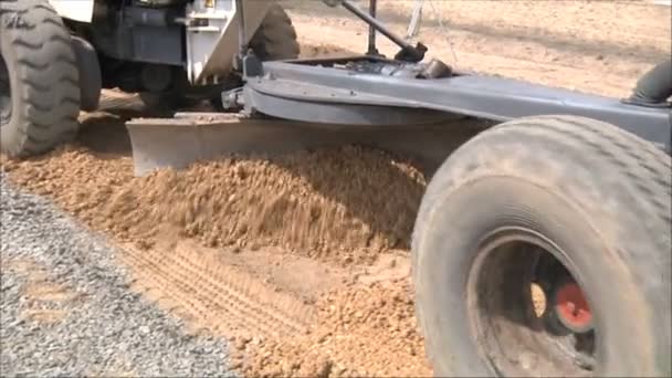 Máquina alinear carretera — Vídeo de stock