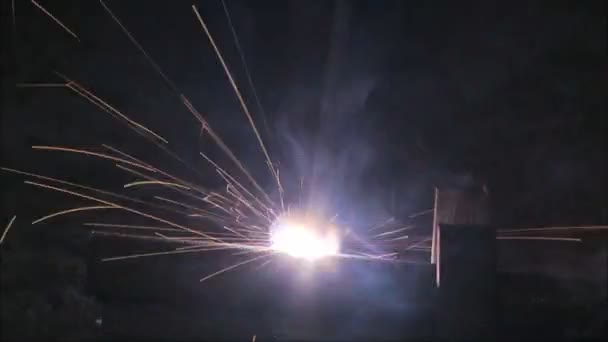 Sparks from grinding metal — Stock Video