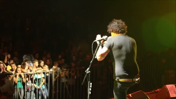 Publiken på en rockfestival — Stockvideo