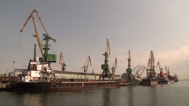 Passing Sea port — Stock Video