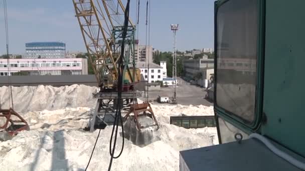 Loading Of Sand in port — Stock Video