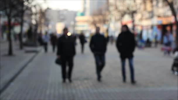 人们步行大街 — 图库视频影像
