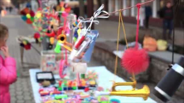 Ulice Vending hračky — Stock video