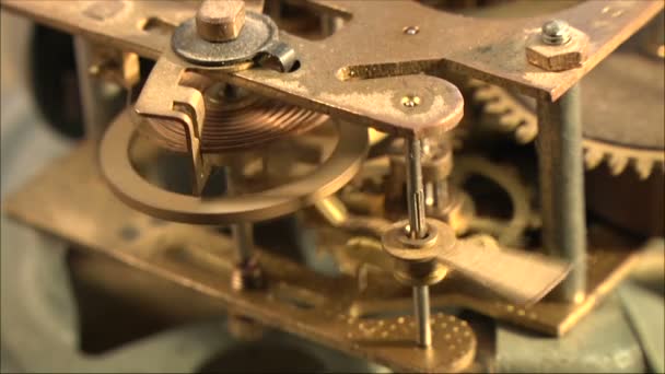 Working clock mechanism — Stock Video