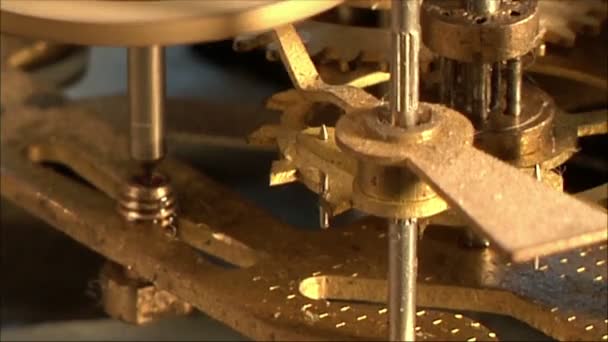 Working clock mechanism — Stock Video