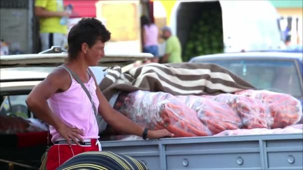 Venta de productos agrícolas — Vídeos de Stock