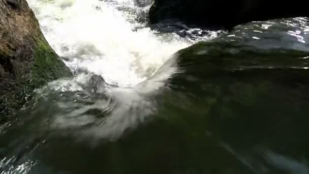 Agua en el río de montaña — Vídeo de stock