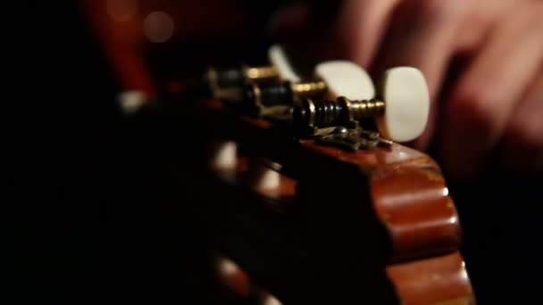 Mujer tocando guitarra — Vídeos de Stock