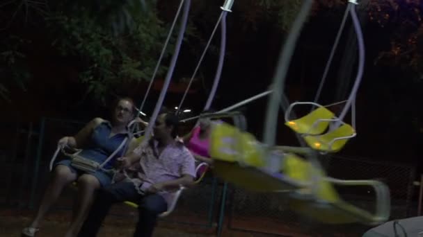 遊園地の夜 — ストック動画