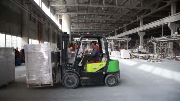 Transportul cărămizilor la fabrică — Videoclip de stoc