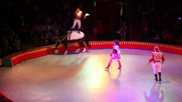 Prestaties In circustent — Stockvideo