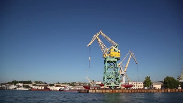 Podnoszenia Port Żuraw — Wideo stockowe