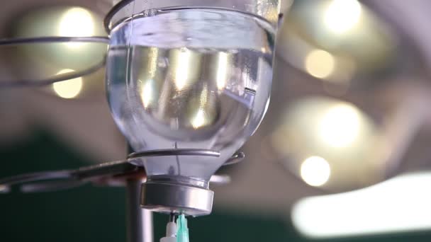 Dropper in a sterile operating — Stock Video