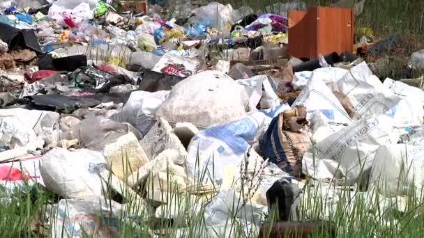 Basurero fuera de la ciudad — Vídeo de stock