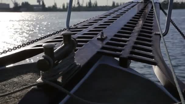 Ausrüstung neues Boot — Stockvideo