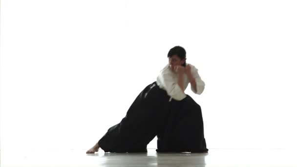 Woman engaged in tai chi chuan — Stock Video
