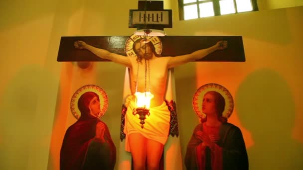 Jesus Christus in der Kirche — Stockvideo