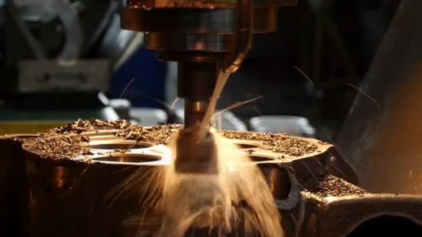 Metallbearbeitungsfräsmaschine — Stockvideo