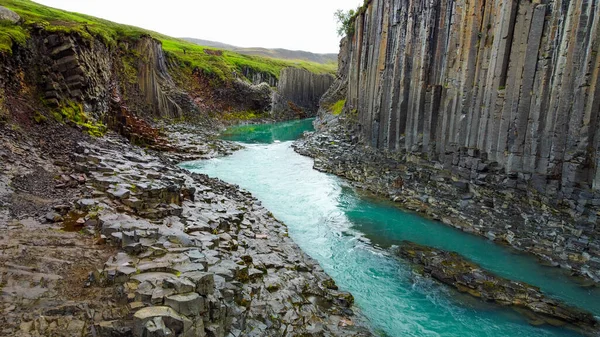 Incroyable Canyon Dans Ouest Islande — Photo