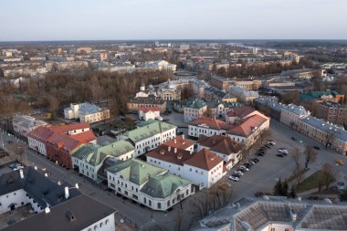Pskov 'daki otel ve restoran kompleksinin en iyi manzarası.