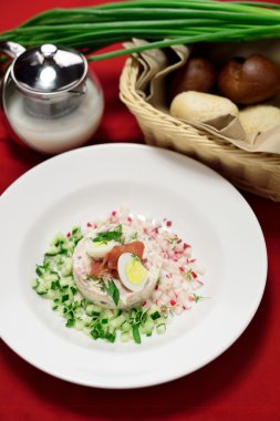 Rus ulusal çanak karma Restoran kaynağı