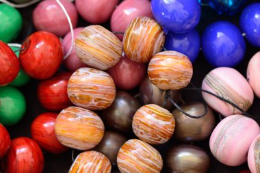 cam boncuk farklı renkteki lampwork yığını