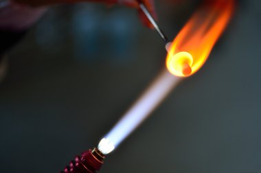 Gaz yakıcı ışımalar cam dekorasyon, lampwork