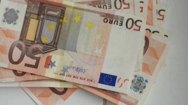 Euro para faturaları sayma el atış kapatın