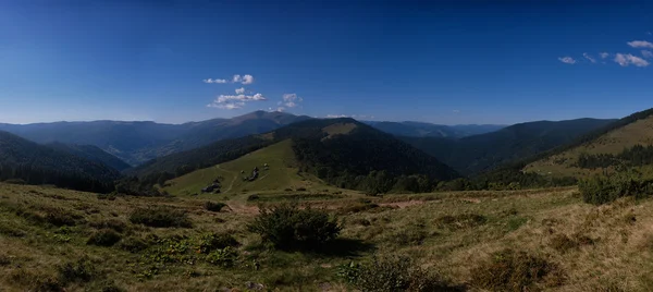 Panoramik Dağları'nın muhteşem bir defne ışık - Svydovets aralığı, Karpatlar, Batı Ukrayna
