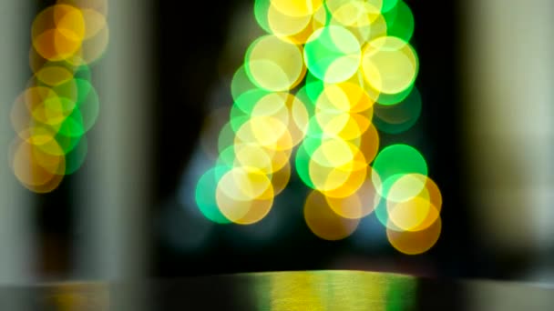 Christmas tree light av fokus — Stockvideo