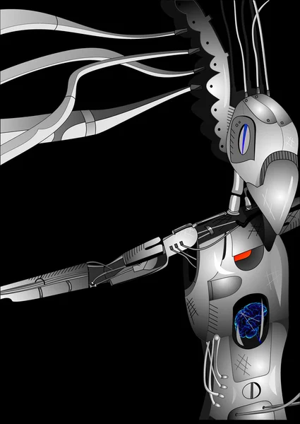 未来阶段机器人 — 图库矢量图片
