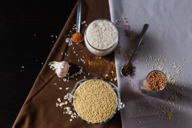 tahıl tahıl cam eyer vejetaryen yulaf sağlıklı organik 