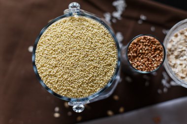 tahıl tahıl cam eyer vejetaryen yulaf sağlıklı organik 