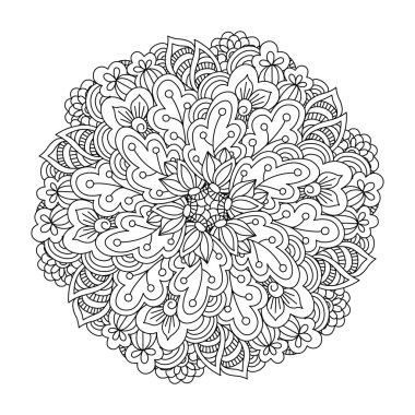 Boyama kitabı için yuvarlak öğe.