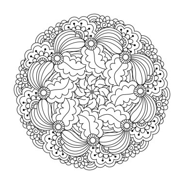 Boyama kitabı için yuvarlak öğe.