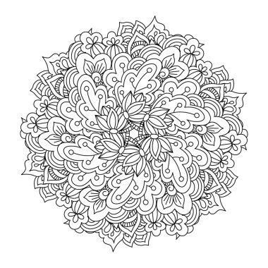 Boyama kitabı için yuvarlak öğe.