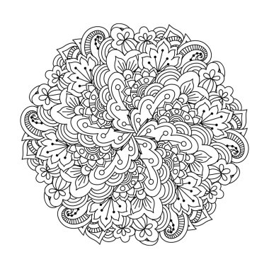 Boyama kitabı için yuvarlak öğe.