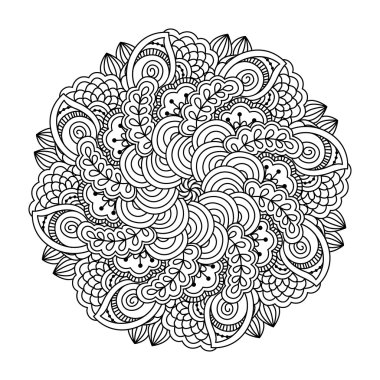 Boyama kitabı için yuvarlak öğe.