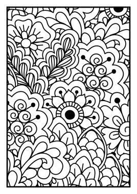 Siyah-beyaz desen. Kına etnik.