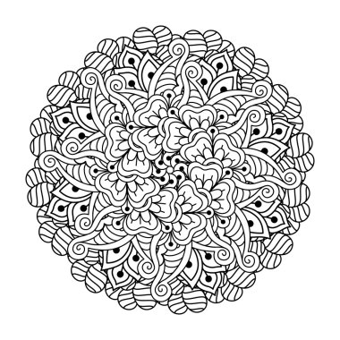 Boyama kitabı için yuvarlak öğe.