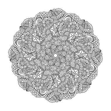 Boyama kitabı için yuvarlak öğe.