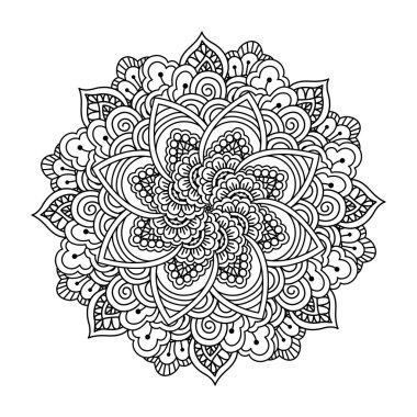 Boyama kitabı için yuvarlak öğe.